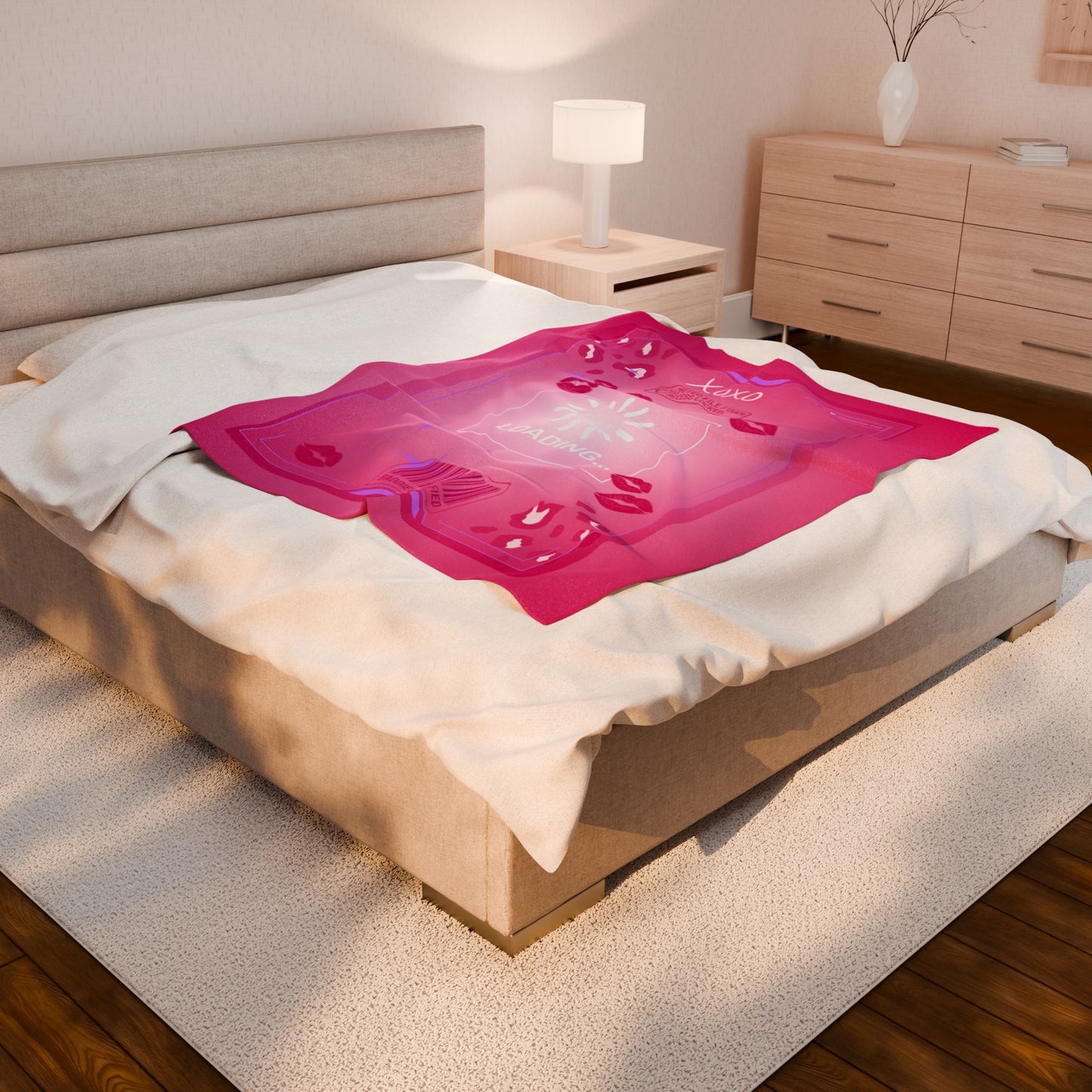 Luxurious Velveteen Plush Blanket | Cozy Y2K Throw, Perfect Gift for Home Decor, Snuggle Time, Birthdays, Valentine's Day - Mamie Pop Blind Box