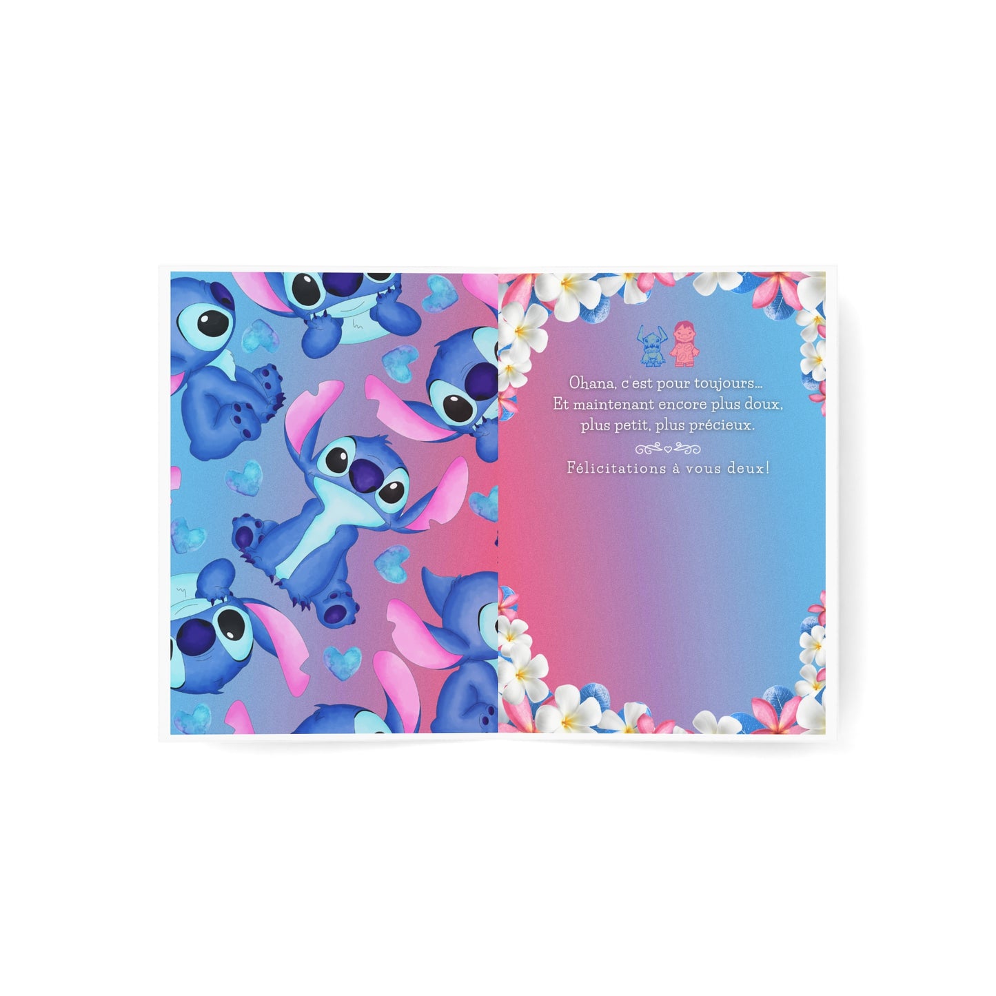Ohana Means Family Greeting Cards Set - Cartoon Character Note Cards, Birthday Cards, Family Reunion Invitations, Cute Gift Cards - Mamie Pop Blind Box