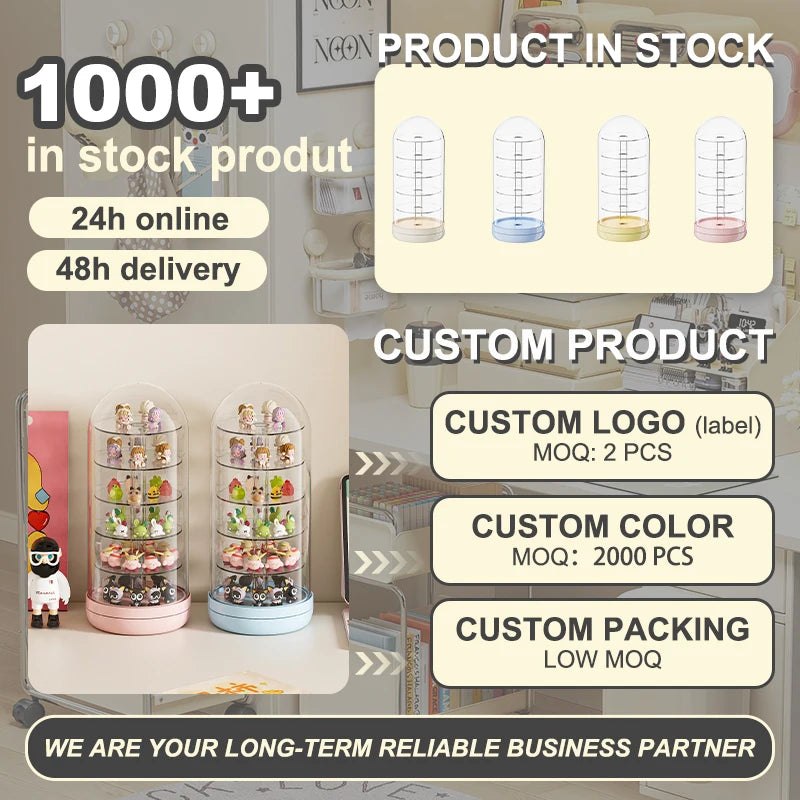 Transparent Rotating Display Box - Multi-layered - Mamie Pop Blind Box