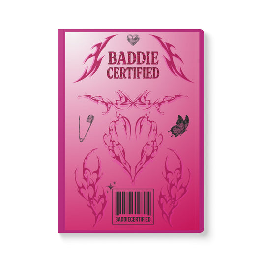 Baddie Certified Journal - Stylish Pink Softcover Note Book for Trendy Girls, Perfect for School, Gifts, Daily Journaling, Self-Expression - Mamie Pop Blind Box