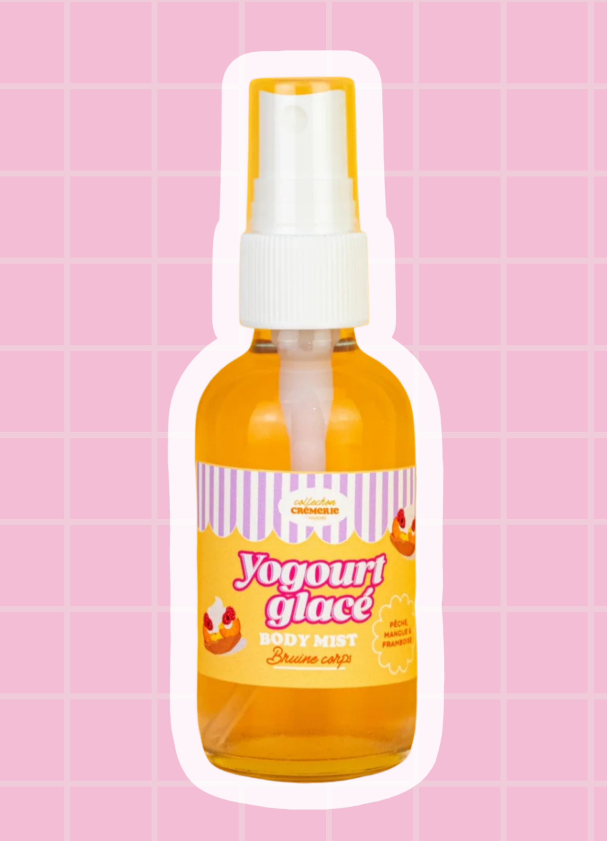 Body mist 🍑🍓🥭🥄 Frozen Yogurt Peach, Raspberry & Mango - Mamie Pop Blind Box