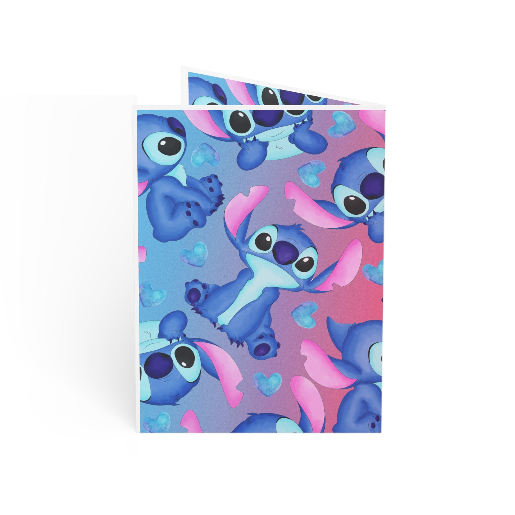 Ohana Means Family Greeting Cards Set - Cartoon Character Note Cards, Birthday Cards, Family Reunion Invitations, Cute Gift Cards - Mamie Pop Blind Box