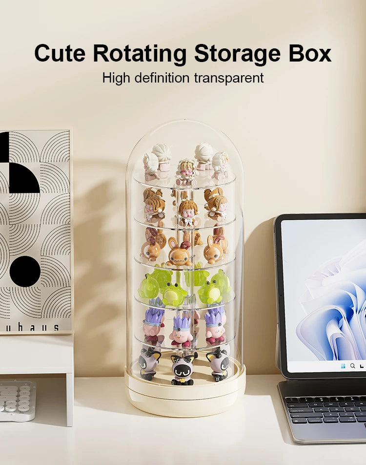 Transparent Rotating Display Box - Multi-layered - Mamie Pop Blind Box