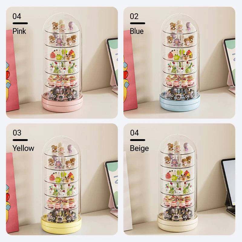 Transparent Rotating Display Box - Multi-layered - Mamie Pop Blind Box