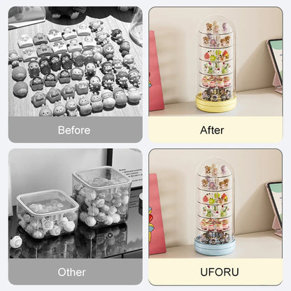 Transparent Rotating Display Box - Multi-layered - Mamie Pop Blind Box