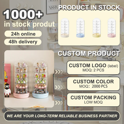 Transparent Rotating Display Box - Multi-layered - Mamie Pop Blind Box
