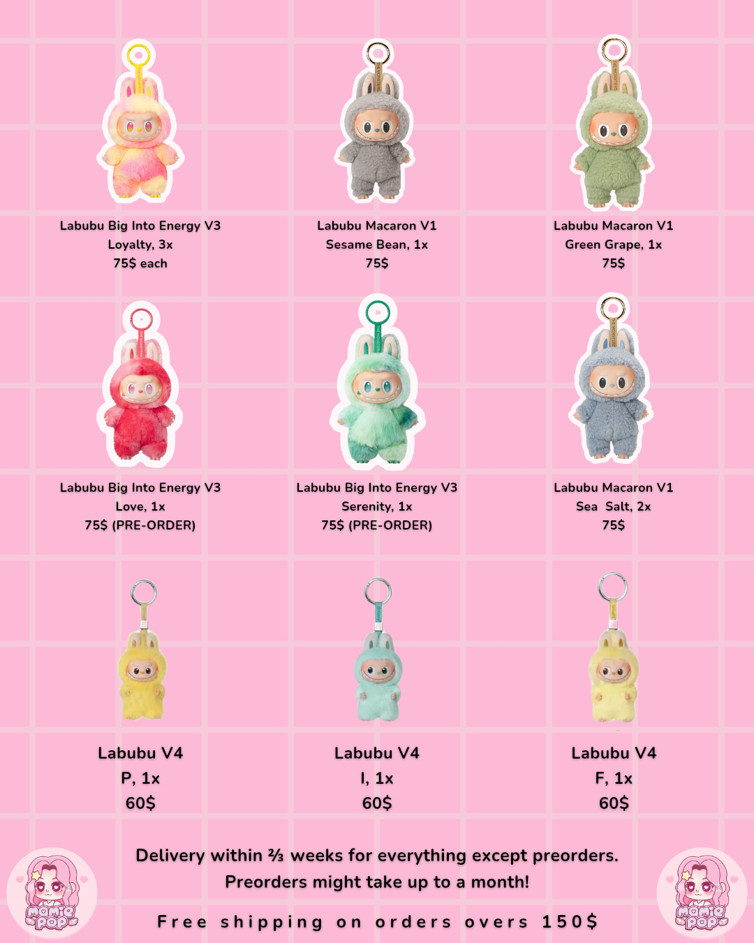 Labubu V4 Pin for love - Mamie Pop Blind Box
